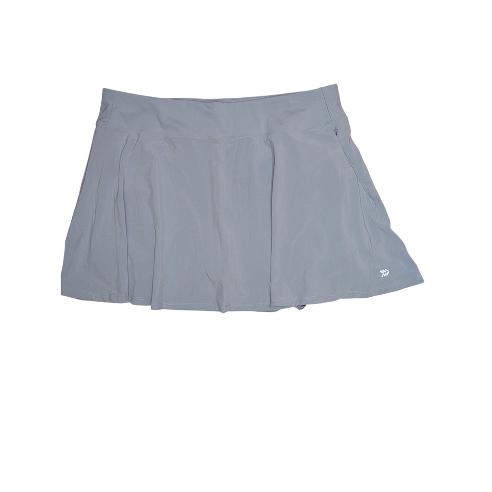 All in Motion Womens XXL Blue Gray Active Skort Side Zip Pocket Stretch Skirt